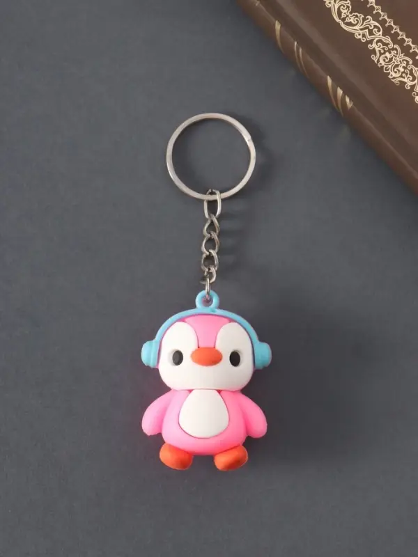 Брелок резина Брелок резина "Пингвин в наушниках" МИКС 4,7х3,5х2,2 см