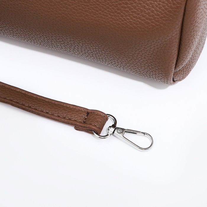 Сумка-багет на молнии, цвет коричневый Сумка-багет на молнии, цвет коричневый