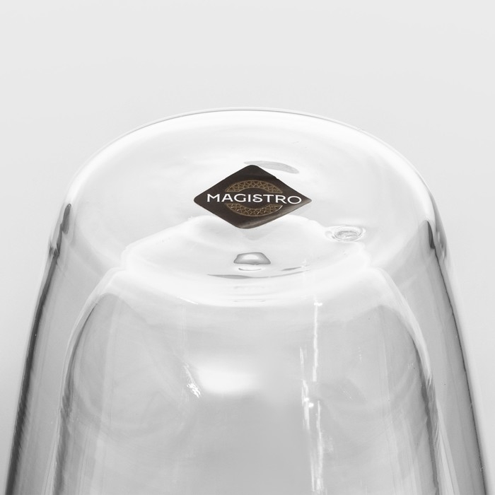 Стакан стеклянный с двойными стенками Magistro «Поль. Дуо», 400 мл, 8,5×15 см Стакан стеклянный с двойными стенками Magistro «Поль. Дуо», 400 мл, 8,5×15 см