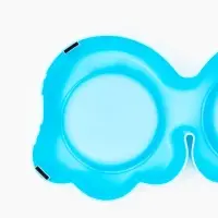 Миска двойная &laquo;Приведение&raquo;, 2&times;160 мл, пластик, голубая