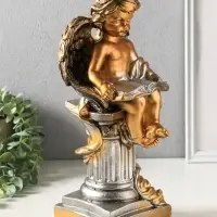 Фигура "Ангел с книгой сидя" бронза, 34х18х17 см