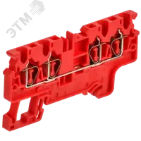 ARMAFIX Клемма пружинная CX2.5-4 четырехконтактная красная IEK