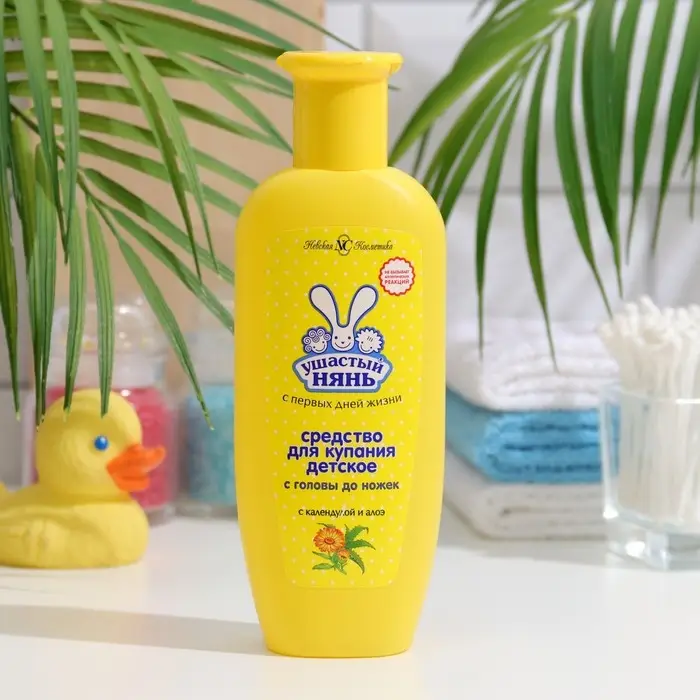 Средство для купания  Средство для купания "Ушастый нянь", с головы до ножек, с календулой и алоэ, 250 мл
