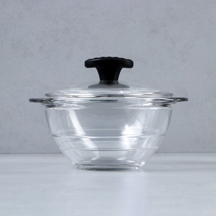 Кастрюля для микроволновой печи стеклянная «Дорна», 1 л, Иран