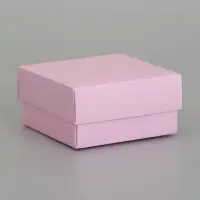 Коробка складная, крышка-дно, розовая, 10 х 10 х 5 см