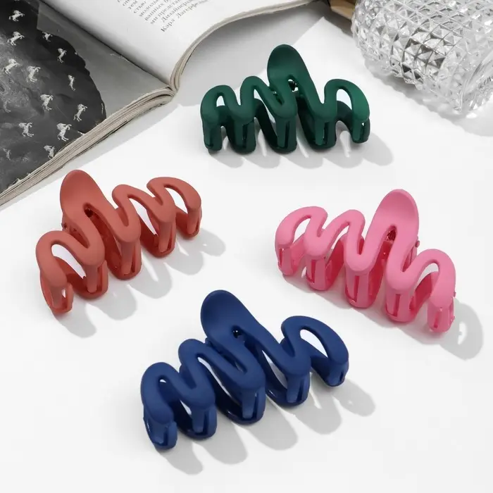 Крабик для волос «Матовый», волна колор, 7 см, МИКС Крабик для волос «Матовый», волна колор, 7 см, МИКС