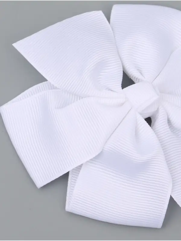 Бант для волос на заколке белый, Принцессы Бант для волос на заколке белый, Принцессы