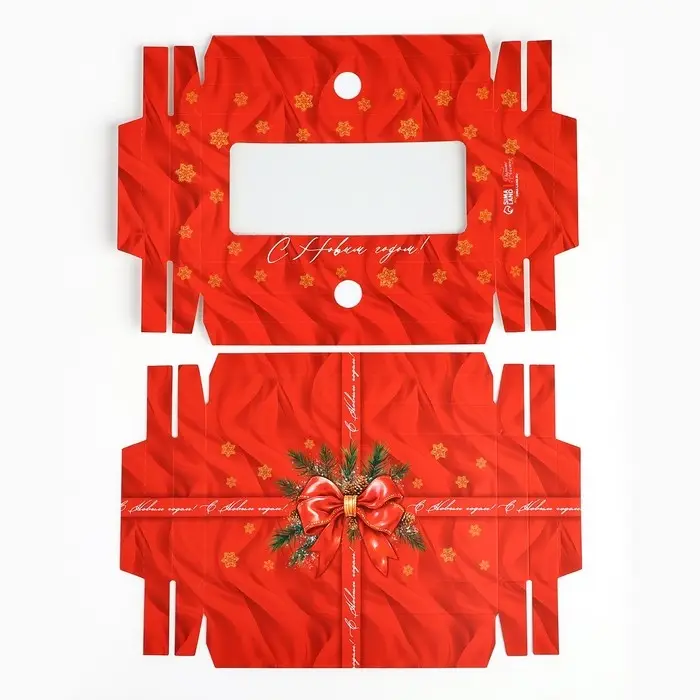 Коробка для шоколада «С Новым годом!», с окном, 16.4 х 8.4 х 1.7 см Коробка для шоколада «С Новым годом!», с окном, 16.4 х 8.4 х 1.7 см