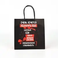 Пакеты подарочные новогодние &laquo;Новый год&raquo;, 22&times;22&times;11 см, 10 шт.