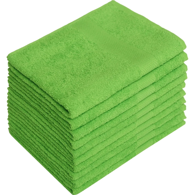Набор полотенец махровых бордюр 440 г/м2, 50х90 салатовый, 10шт