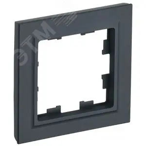 BRITE Рамка 1 пост РУ-1-БрГ графит