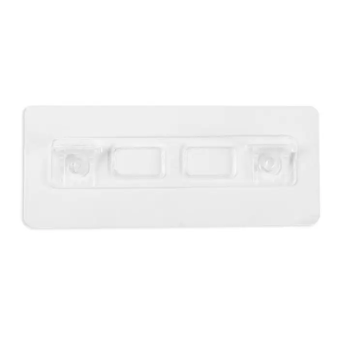 Полкодержатель с клейкой поверхностью ТУНДРА, 120×50×19 мм, двойной, прозрачный