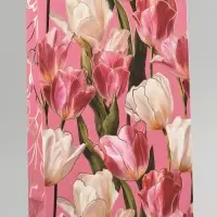 Пакет подарочный ламинированный &laquo;Тюльпаны&raquo;, 22.3&times;9&times;35 см