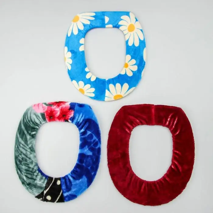 Чехол на сиденье для унитаза на резинке «Лёгкость», 35×39 см, цвет МИКС Чехол на сиденье для унитаза на резинке «Лёгкость», 35×39 см, цвет МИКС