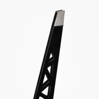 Пинцет &laquo;Геометрия&raquo;, скошенный, 9.5 см, чёрный