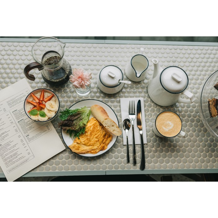 Столовые приборы из нержавеющей стали Magistro «Джентри», 4 предмета, цвет серебряный Столовые приборы из нержавеющей стали Magistro «Джентри», 4 предмета, цвет серебряный