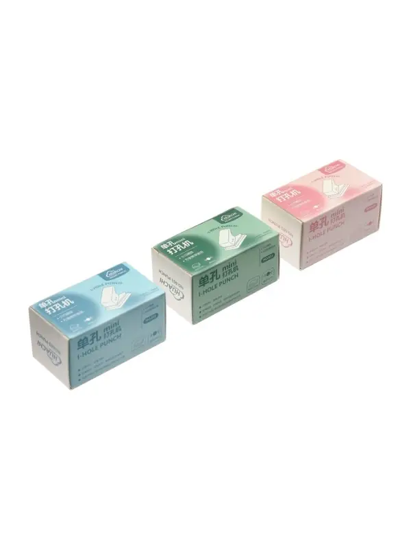 Дырокол на 1 отверстие, до 10 листов, металлический, МИКС