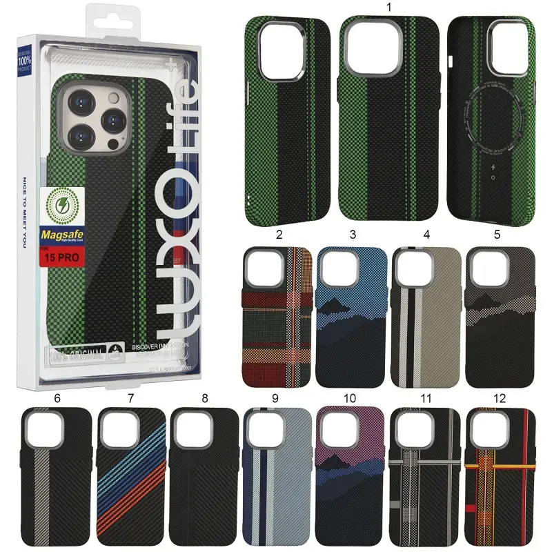 Чехол для iPhone 15 Pro Luxo Carbon