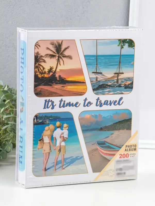 Фотоальбом на 200 фото 13х18 см "Семейный отдых на море" в коробке 5,5х23,5х29,5 см
