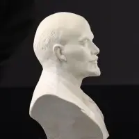 Бюст В.И. Ленин, 11х9х8 см, натуральный, гипс