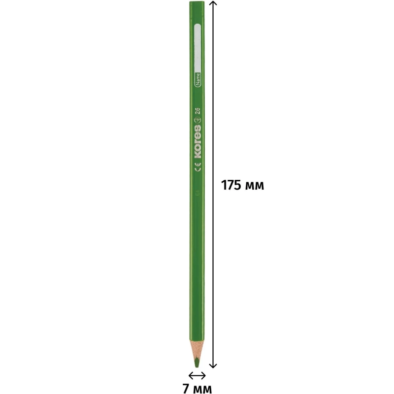 Карандаши цветные 12цв 3-гран,точилка,тубус Kores 93313