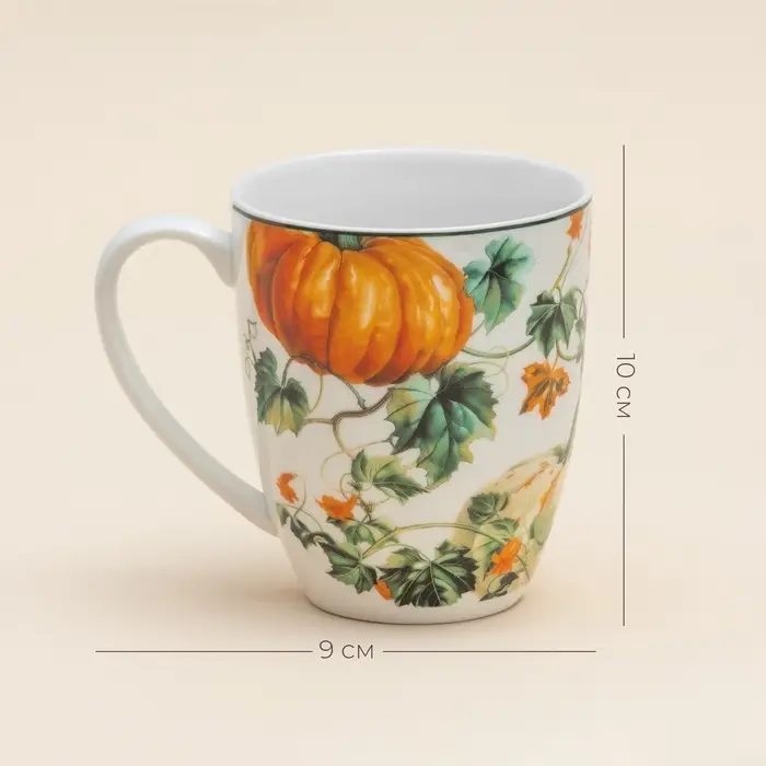 Кружка SL Home Фете дэ ла мойсон, 400 мл, 9&times;10 см, фарфор, белая