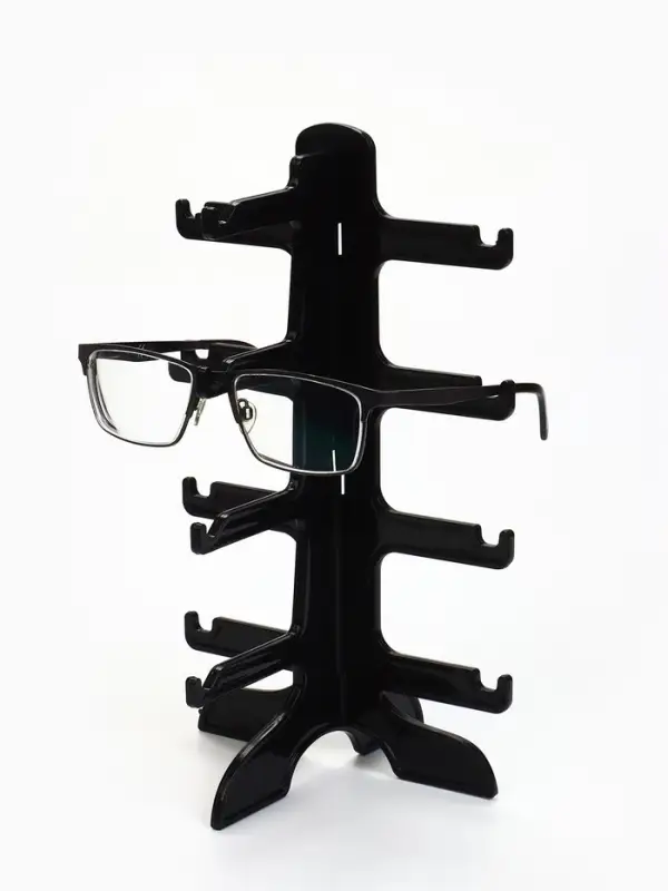 Подставка под очки, 4 места, 16&times;14.5&times;25.5 см, чёрная
