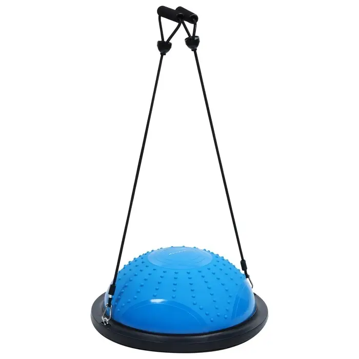 Полусфера BOSU гимнастическая ONLYTOP, массажная, с насосом, 46&times;20 см, синяя