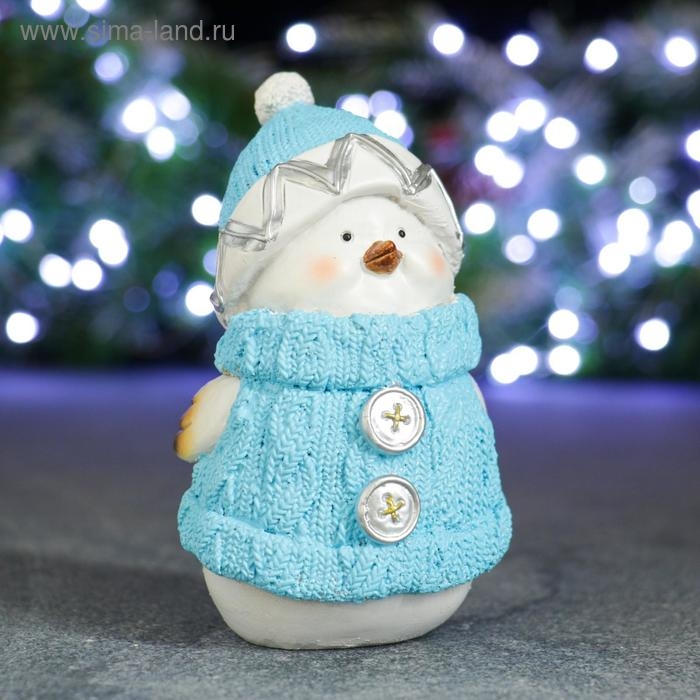 Фигура  Фигура "Снегирь-мальчик" голубой, 8х10х15см