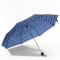 Зонт механический &laquo;Клетка&raquo;, 3 сложения, 8 спиц, R=48/55 см, d=96 см, МИКС