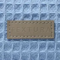 Косметичка женская на молнии TEXTURA, объёмная, средний размер, мягкая, голубая