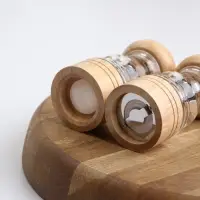 Набор мельниц для соли и перца Доляна, 2 предмета: 10.5&times;5 см, 11.5&times;5 см, прозрачный