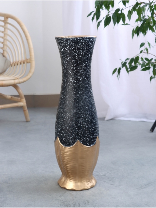 Ваза керамика напольная Ваза керамика напольная "Честер" талия, 60х15 см, чёрный