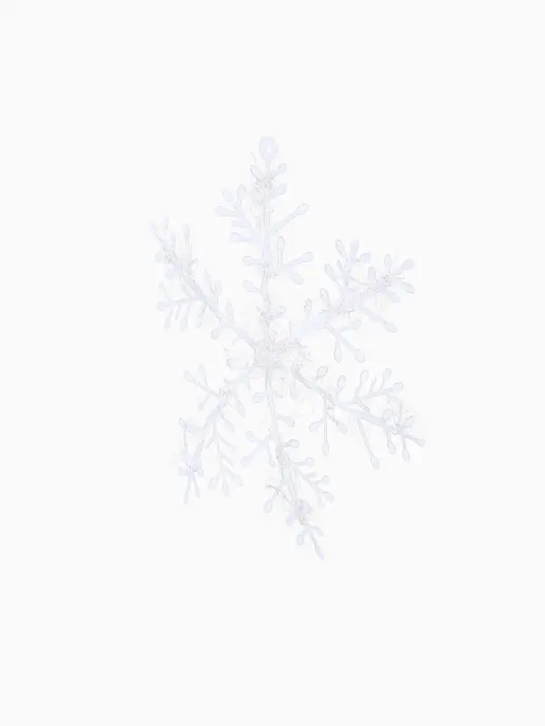 Ёлочные игрушки набор 3 шт. &laquo;Зимнее волшебство. Снежинка - пушинка&raquo;, d=14 см, белый