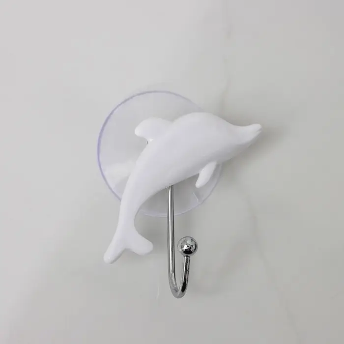 Крючок на вакуумной присоске «Дельфин», цвет МИКC