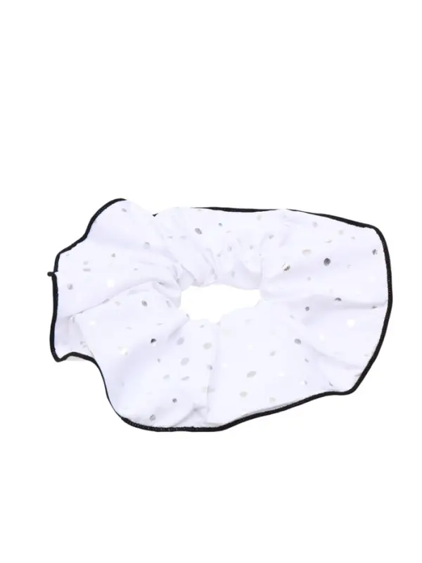 Резинка для волос "Орбита гранд" блеск, 14 см, белый