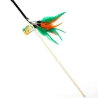 Дразнилка - удочка &laquo;Салют из перьев&raquo;, на палочке, с бубенчиком