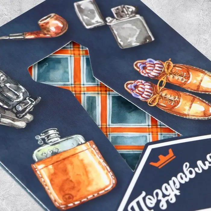 Конверт для денег с дополнительным элементом «Твой день», ручная работа, 19 × 9 см