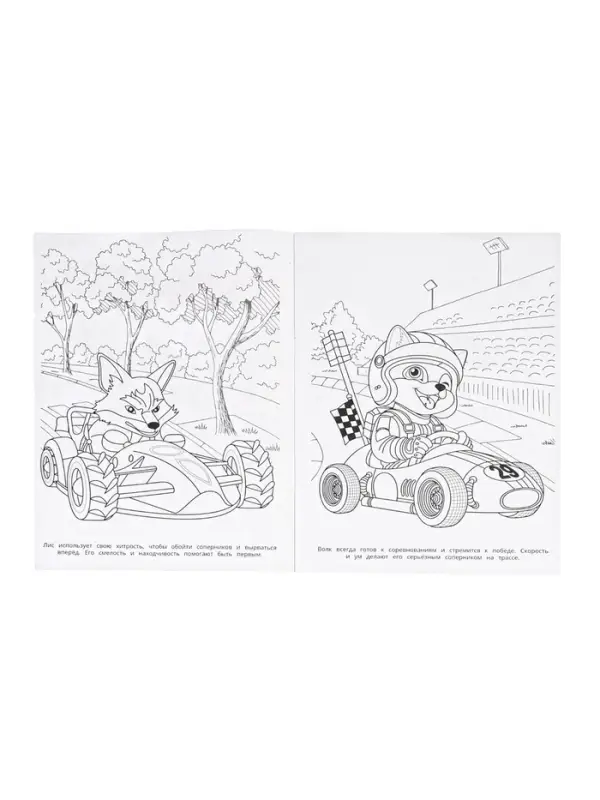 Раскраска «Весёлый гонщик», 16 стр. Раскраска «Весёлый гонщик», 16 стр.