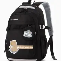 Рюкзак школьный &laquo;Капибара&raquo;, 2 отделения, 4 кармана, с кошельком, 31&times;13.5&times;45 см, чёрный