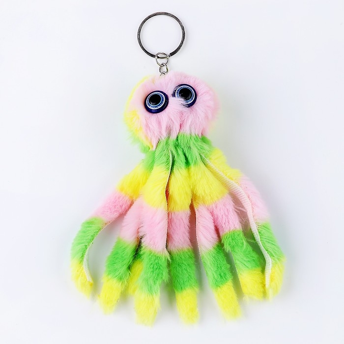 Мягкая игрушка «Осьминог», на брелоке, 11 см, цвета МИКС Мягкая игрушка «Осьминог», на брелоке, 11 см, цвета МИКС