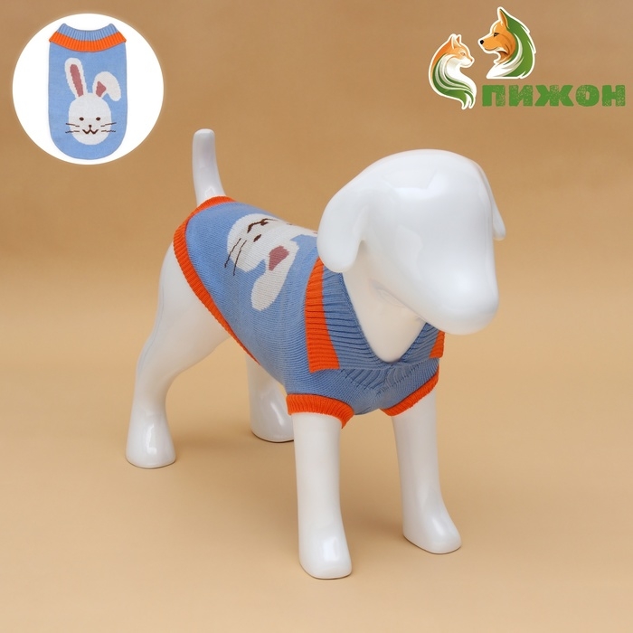 Свитер  Свитер "Зайка", 2XL (ДС 34, ОШ 34, ОГ 32-51 см)