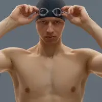 Очки для плавания ONLYTOP, набор носовых перемычек, чёрные