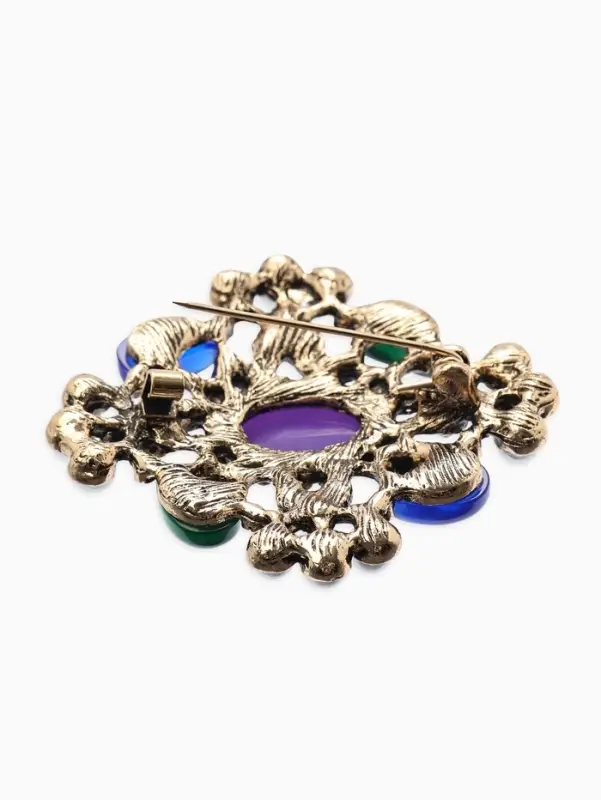 Брошь &laquo;Императрица&raquo;, награда, цветная в чернёном золоте