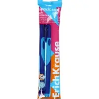 Набор ручек шариковых ErichKrause ErgoLine Grip Neon, SuperGlide, 2 штуки, узел 0.5 мм, синие чернила