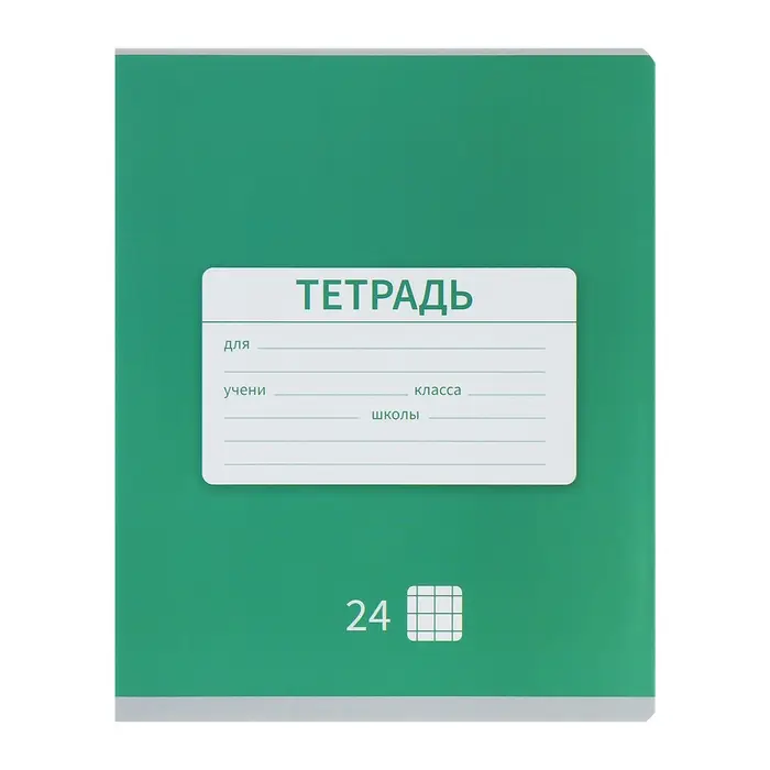 Тетради 10 штук, 24 листа в клетку &laquo;Однотонная Новая&raquo;, обложка мелованная бумага, ВД-лак, блок офсет, 5 видов по 2 шт.