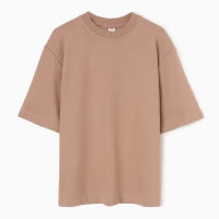 Футболка мужская из органического хлопка MINAKU REGULAR FIT: цвет бежевый, р-р 48