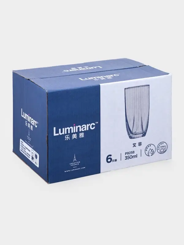 Набор стаканов Luminarc EIFFEL, 350 мл, 6 шт., стекло, прозрачный