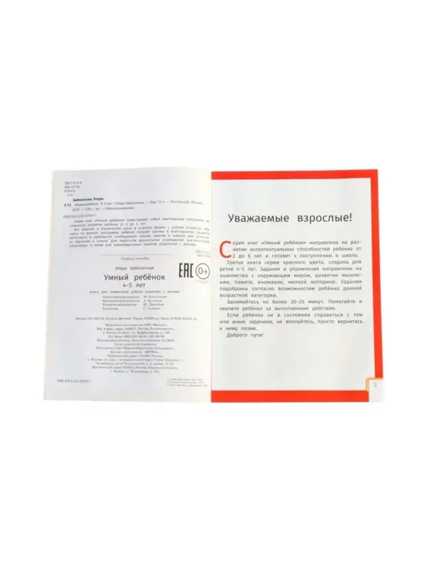 Умный ребенок: 4-5 лет, Заболотная Э., 2024