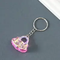 Брелок пластик "Сумочка" блёстки МИКС 2,7х3х1,3 см